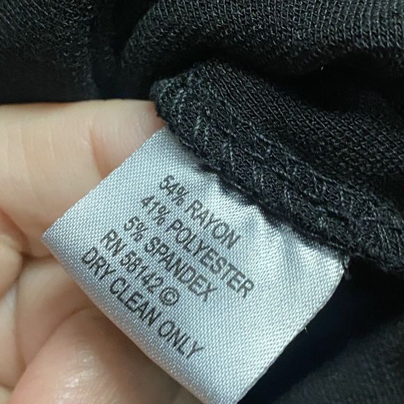 Muse Women’s Sz 10 Shift Black Purple 3/4 Sleeve Dress Casual Silhouette NEW - Picture 2 of 8